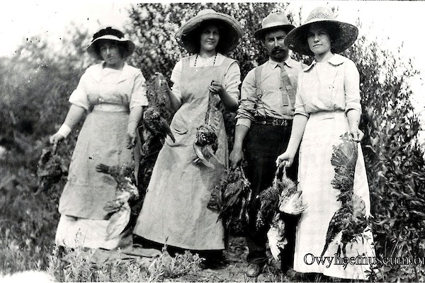 Sage Hens. Women and Man hunting